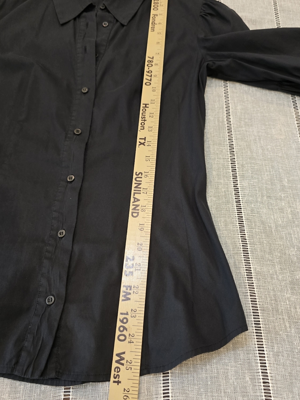 Prada Women’s Long Sleeve Black Cotton  Blend Shirt size 38 - Picture 6 of 11